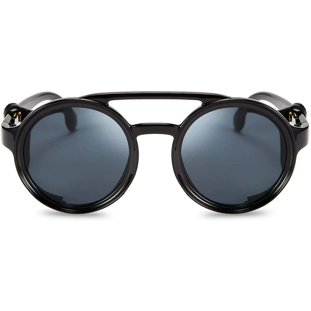 Celebrity Sunglasses Women Fancy‎ Shades Outdoor Party Ladys Outfit Round Black